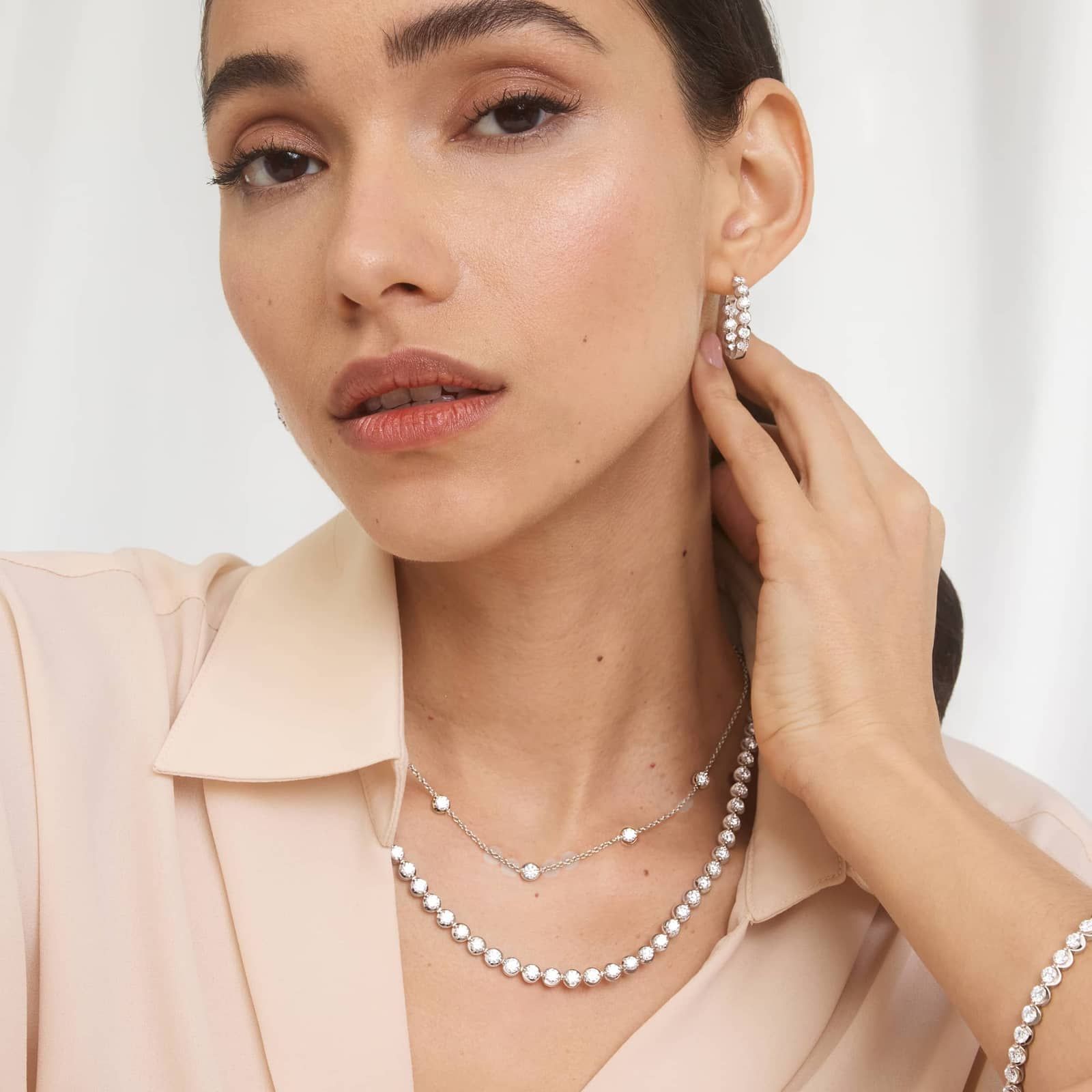 Illusion Lab-Grown Diamond Necklace In 14K White Gold 3