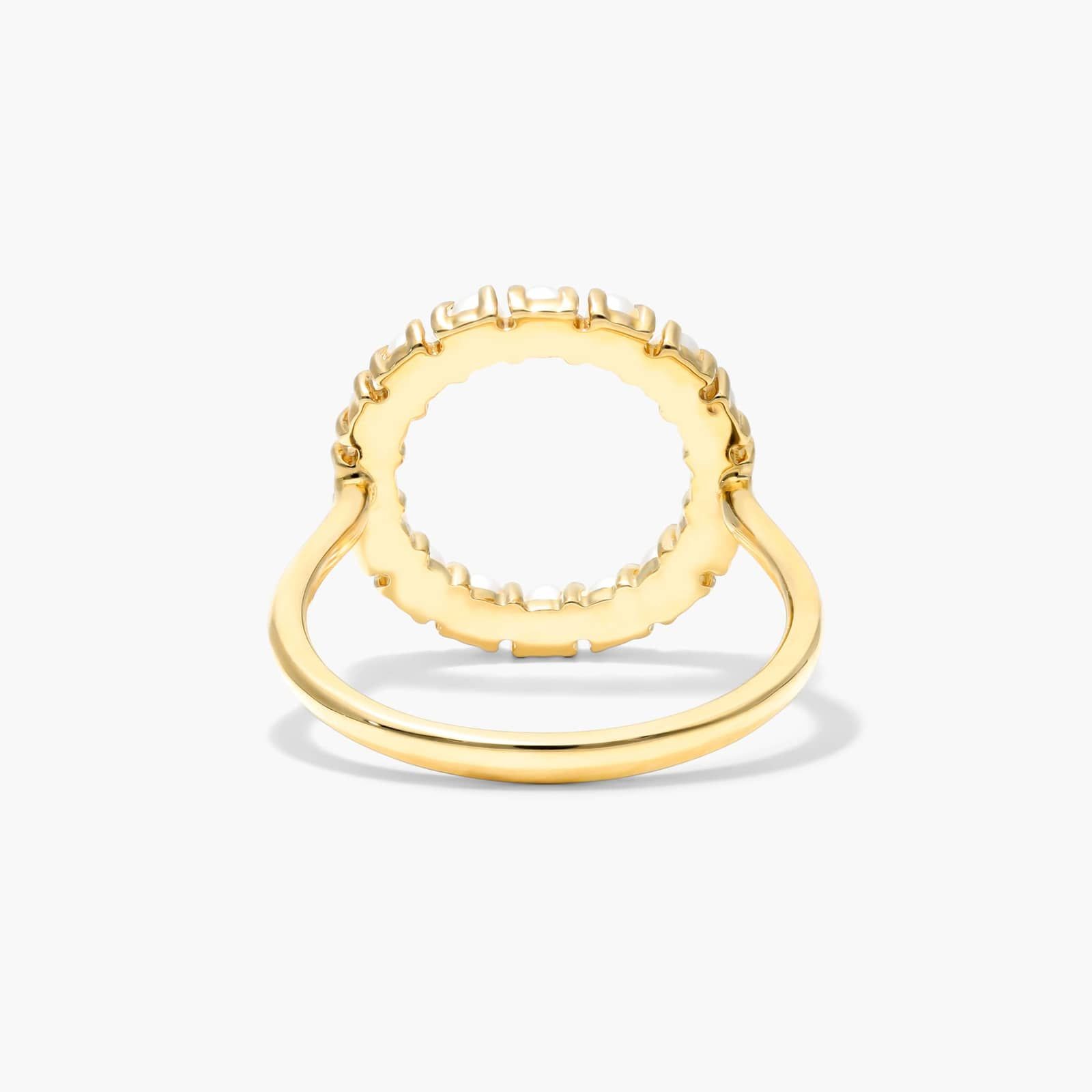 Freshwater Cultured Seed Pearl Open Circle Ring In 14K Yellow Gold (2.0mm) By James Allen 3