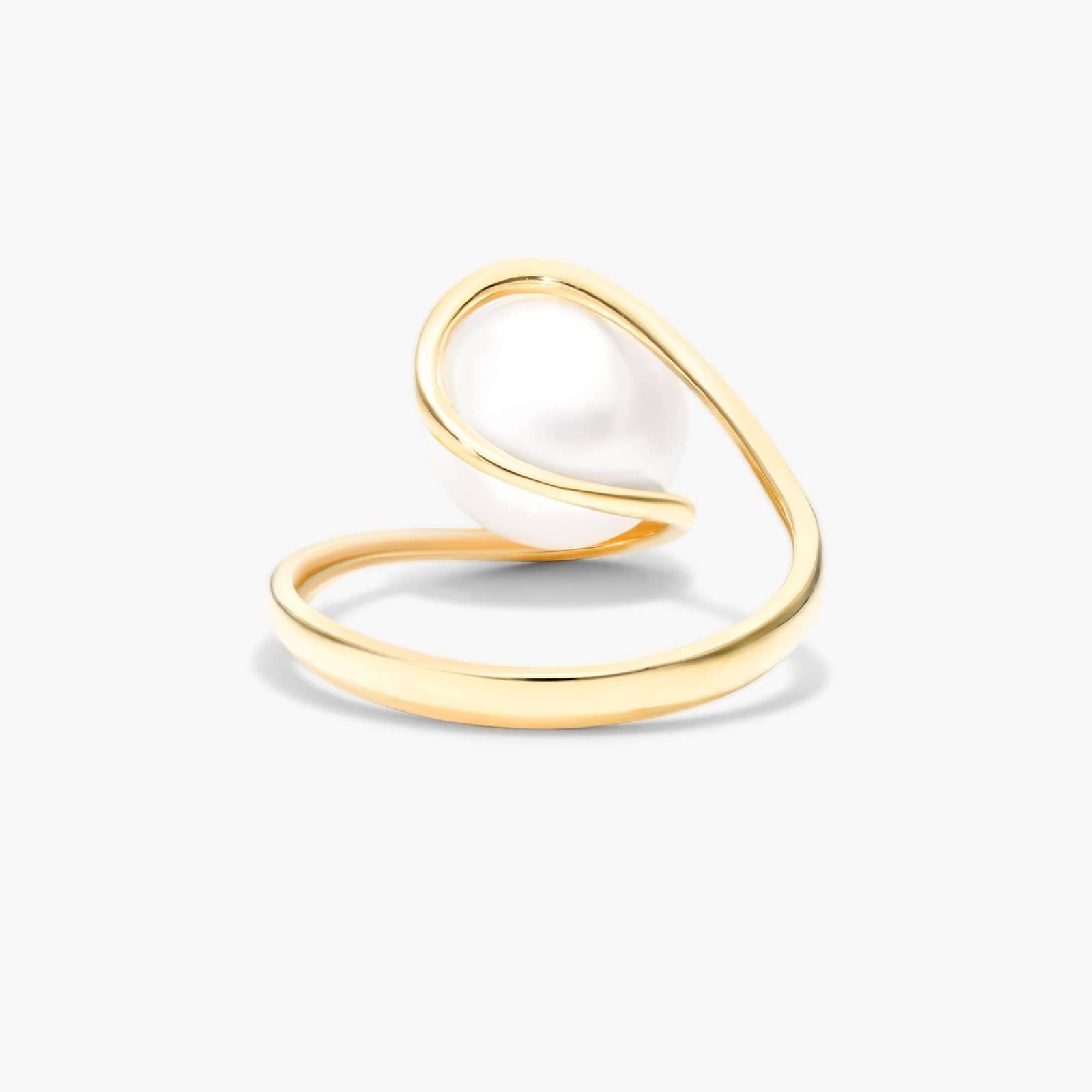 Freshwater Cultured Pearl Swirl Ring In 14K Yellow Gold (9.0-10.0mm) By James Allen 3