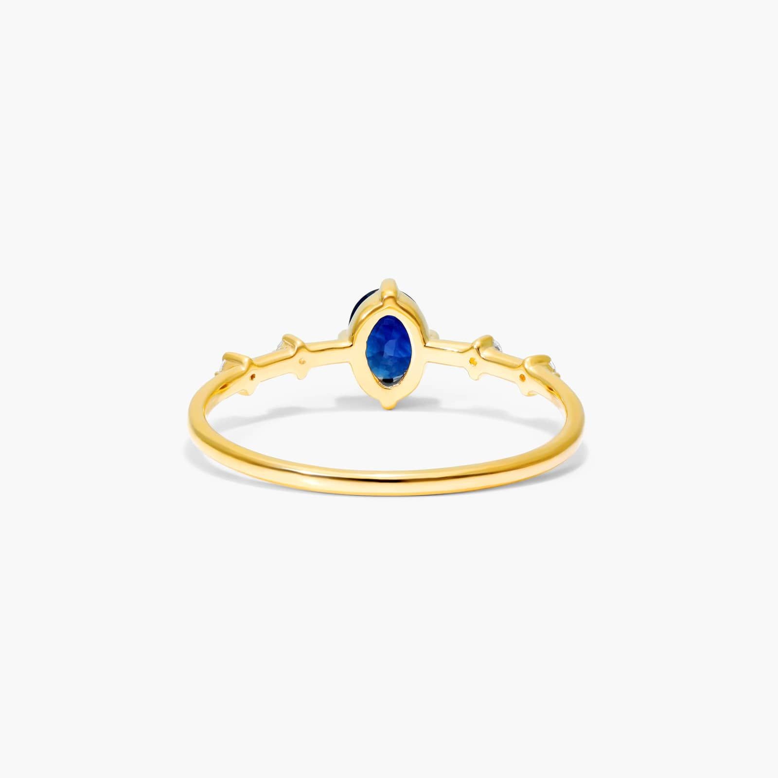 Oval Sapphire And Diamond Birthstone Ring In 14K Yellow Gold By James Allen 3