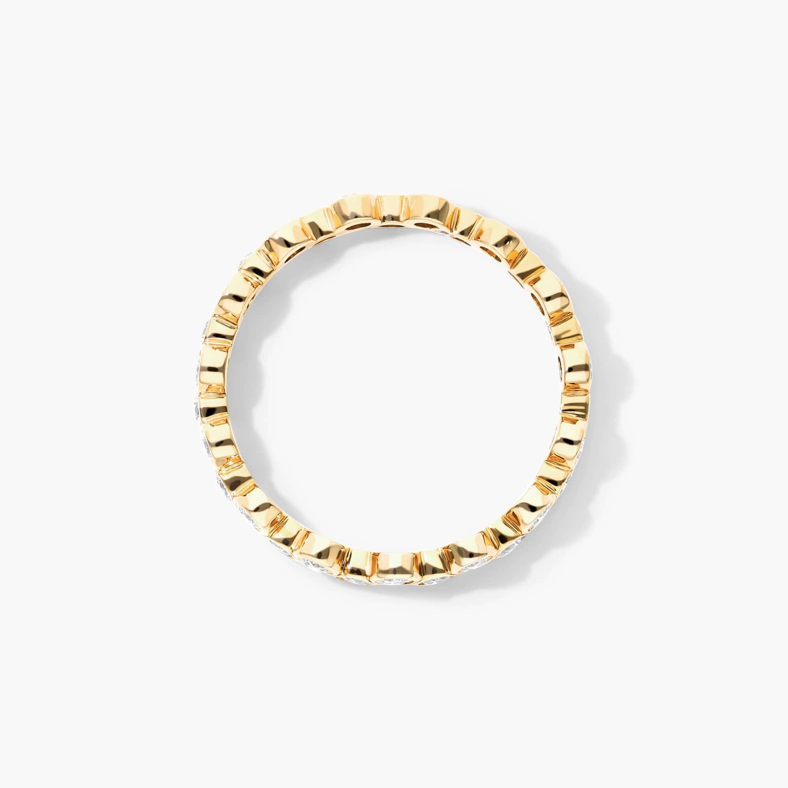 Crease Round Diamond Ring In 14K Yellow Gold By James Allen 2