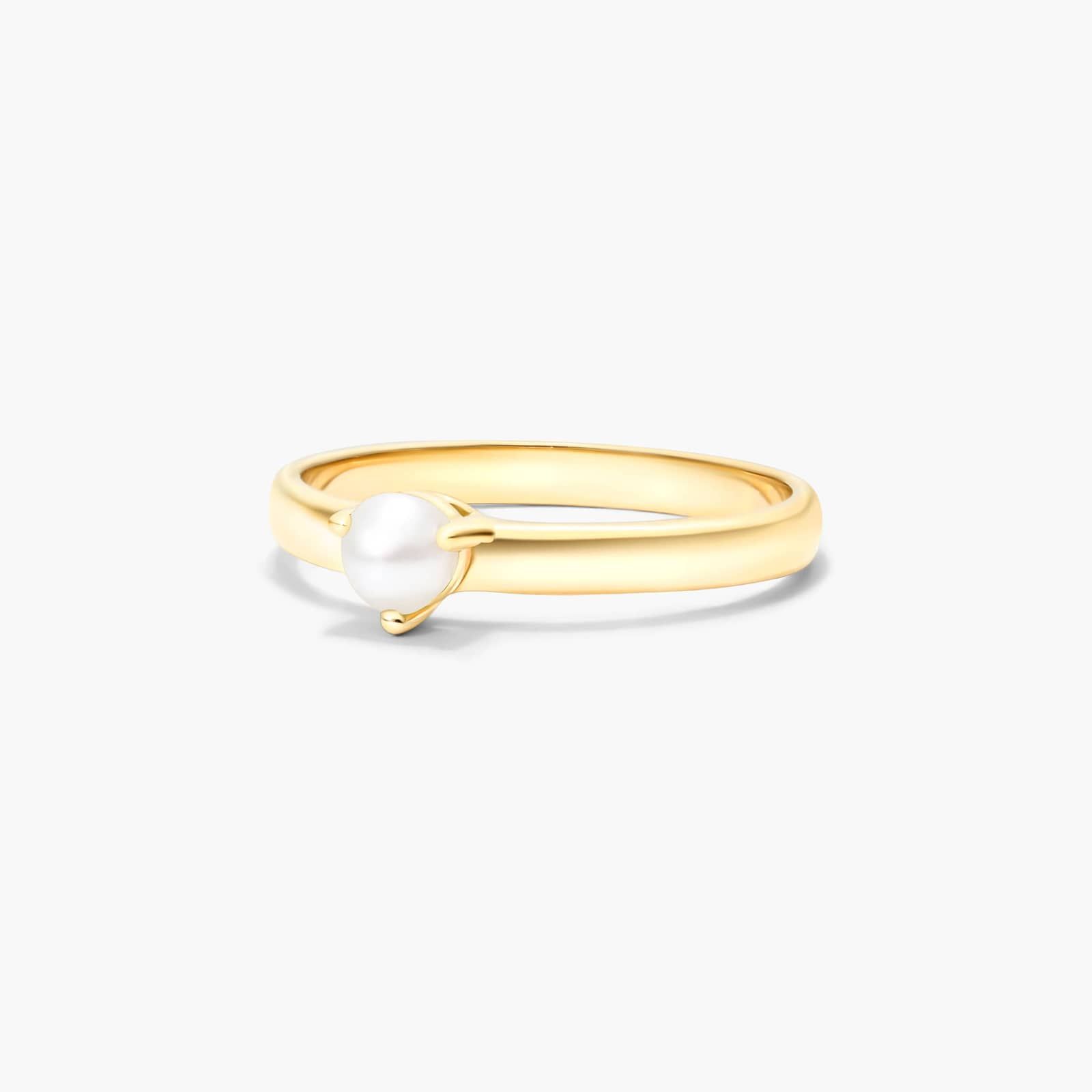 Cultured Freshwater Pearl Solitaire Birthstone Ring In 14K Yellow Gold By James Allen 2