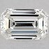 GIA 0.34 Carat H-VS1 Good Cut Emerald Diamond 2