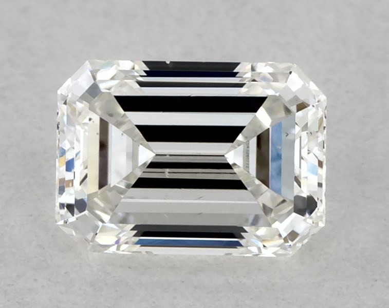 GIA 0.35 Carat H-SI1 Good Cut Emerald Diamond 3