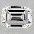 GIA 0.35 Carat H-SI1 Good Cut Emerald Diamond 2