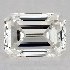GIA 0.37 Carat H-VVS2 Good Cut Emerald Diamond 2