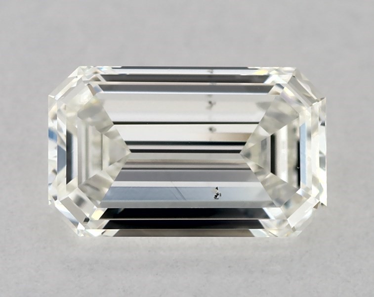 GIA 0.42 Carat H-SI1 Good Cut Emerald Diamond 3