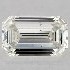 GIA 0.42 Carat H-SI1 Good Cut Emerald Diamond 2