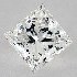 GIA 0.48 Carat H-SI2 Ideal Cut Princess Diamond 2
