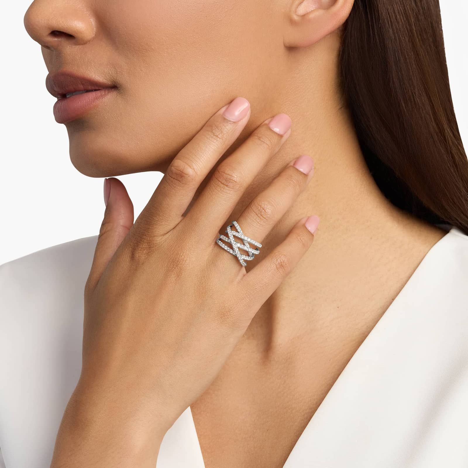 Diamond Wrap Fashion Ring in 14k White Gold (1 ct. tw.) 3