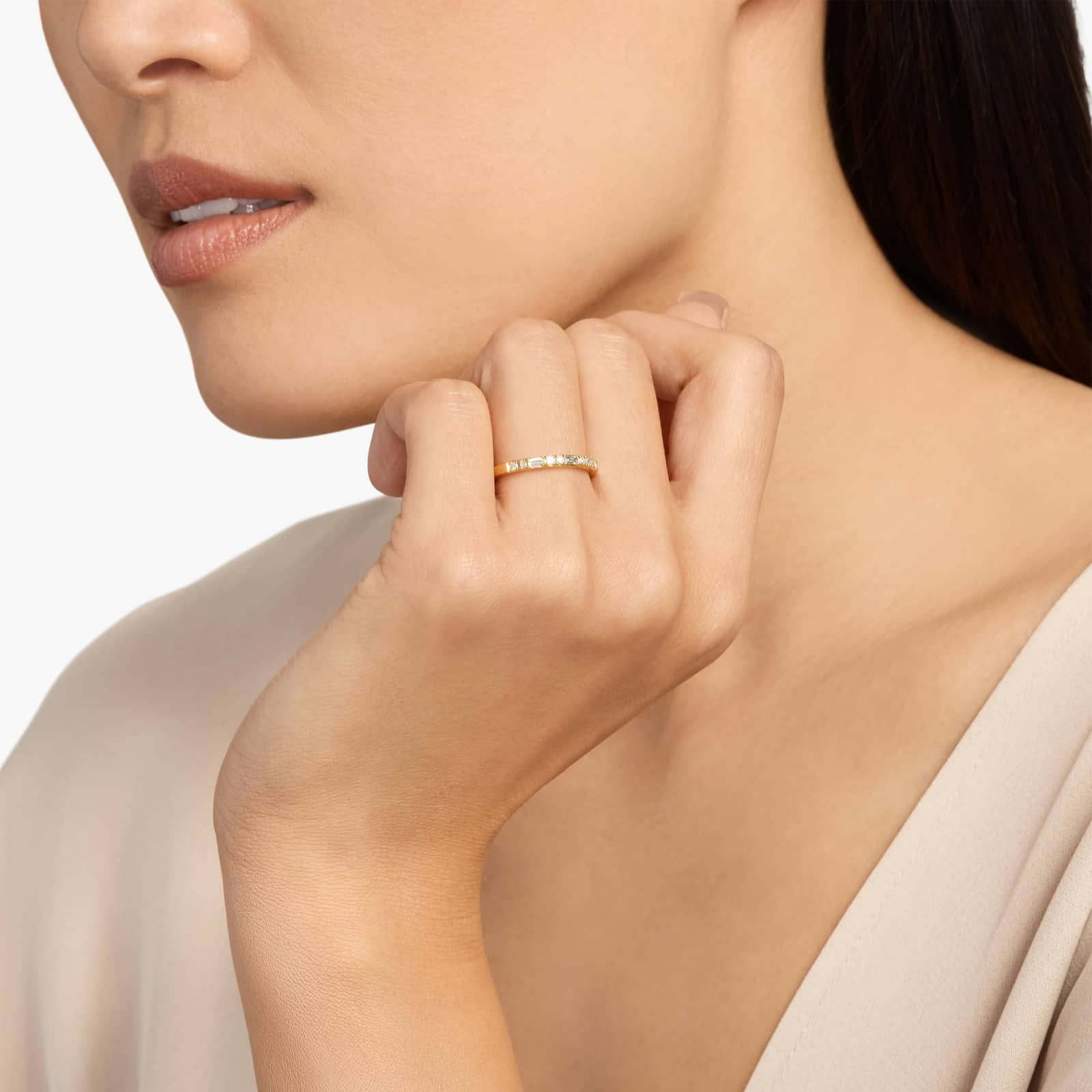 Dot Dash Diamond Ring in 14k Yellow Gold (1/4 ct. tw.) 4