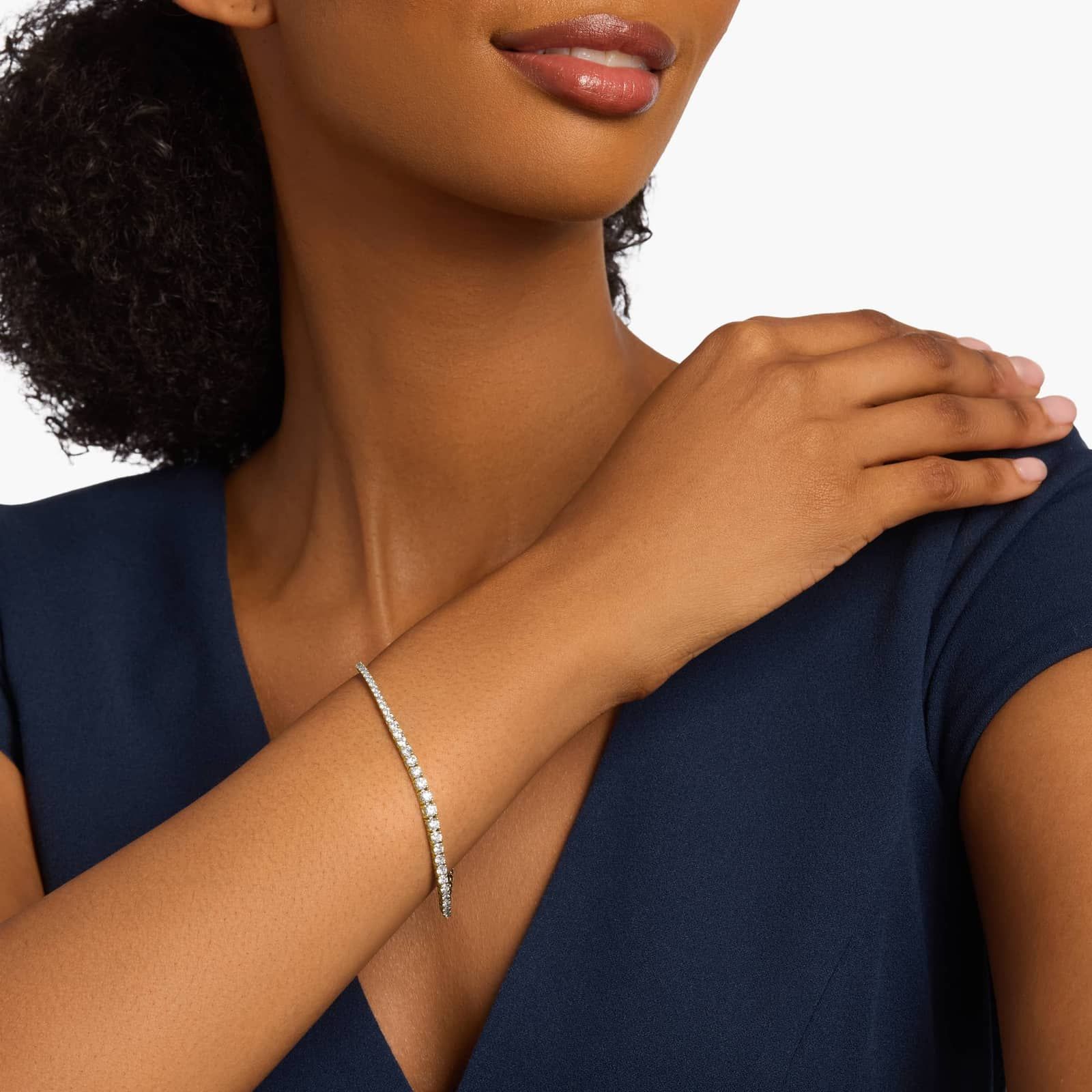 Diamond Tennis Bracelet in 14k Yellow Gold (3 ct. tw.) 4