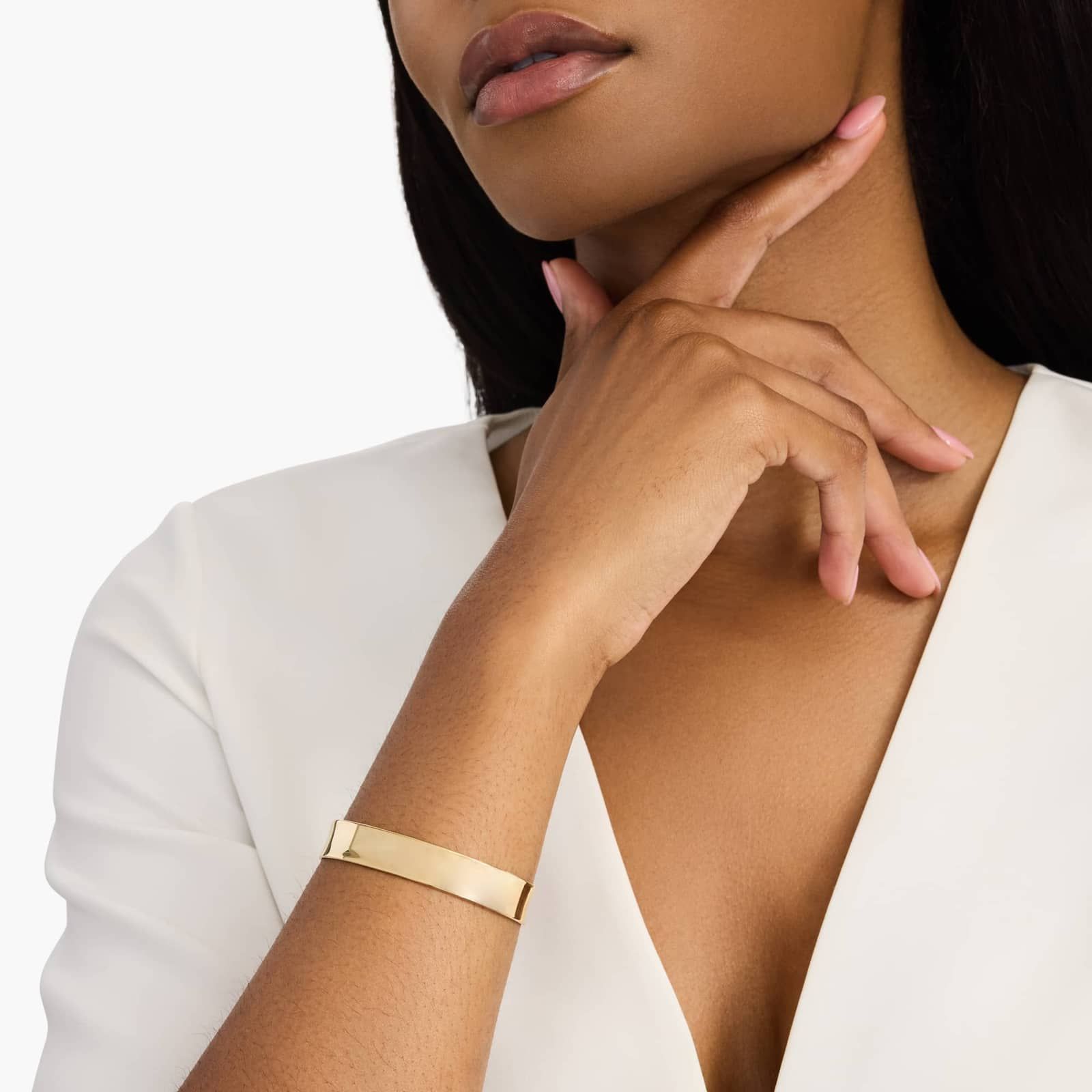 High Polished Cuff in 14k Yellow Gold 3