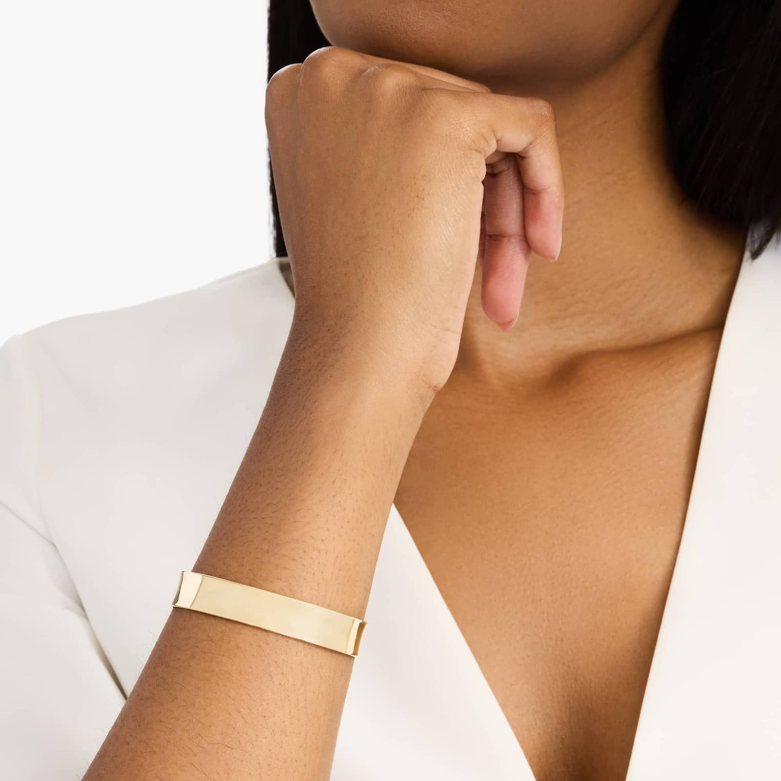 High Polished Cuff in 14k Yellow Gold 4