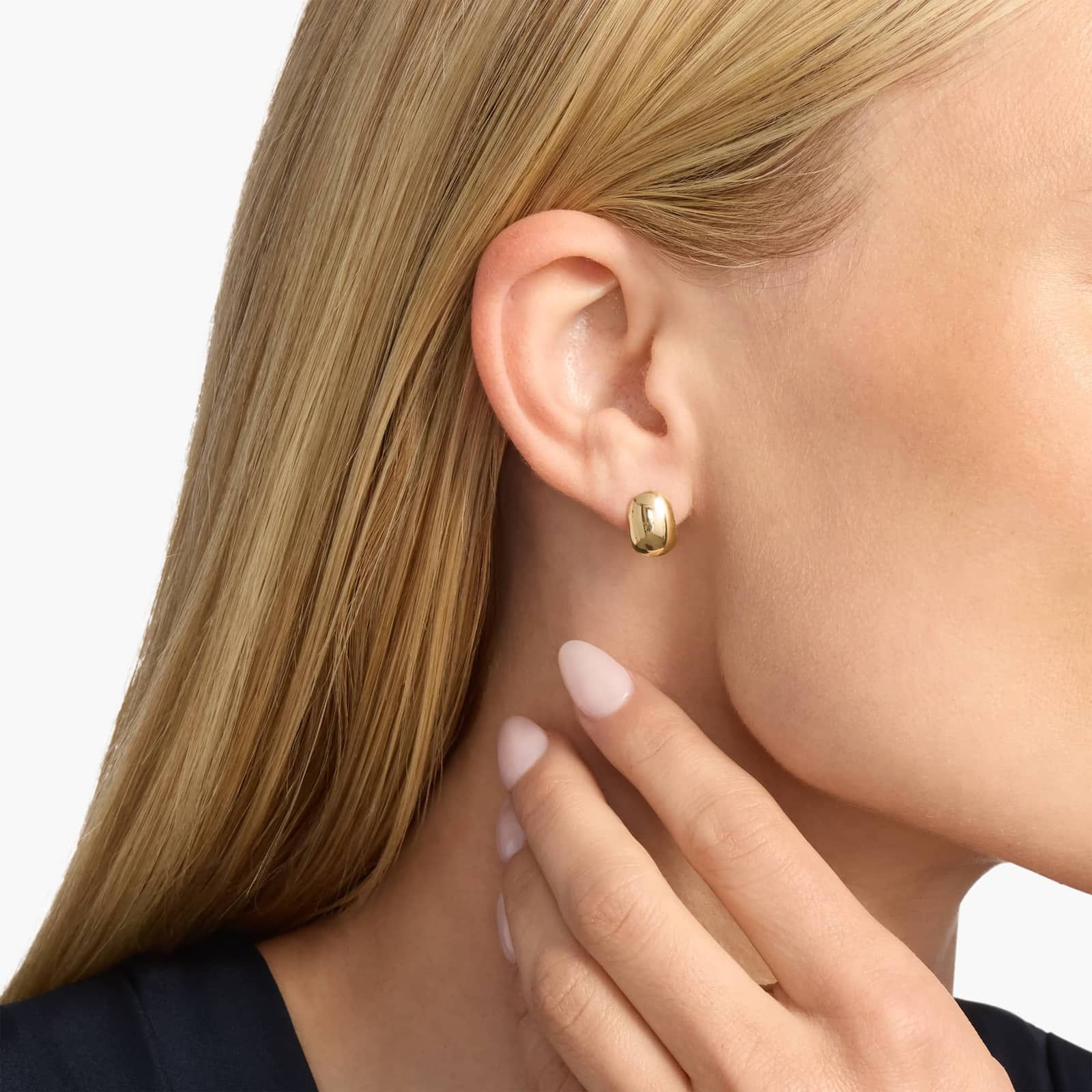 Spherical Stud Earrings in 14k Italian Yellow Gold 3