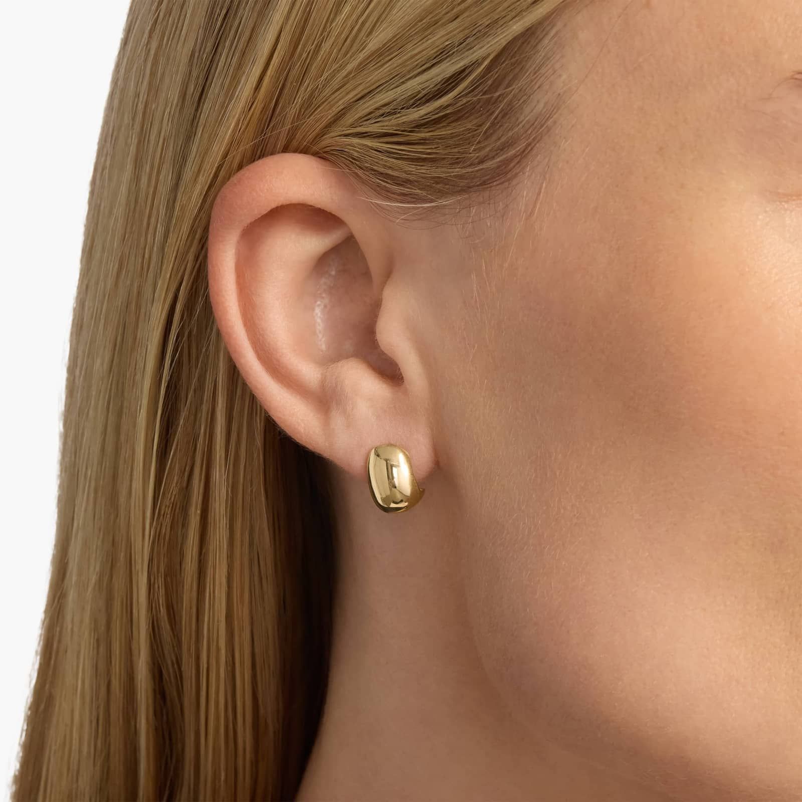 Spherical Stud Earrings in 14k Italian Yellow Gold 4