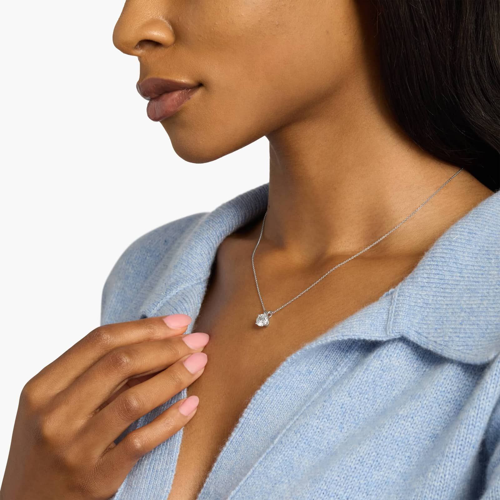 Diamond Solitaire Pendant in Platinum (1 1/2 ct. tw.) 4