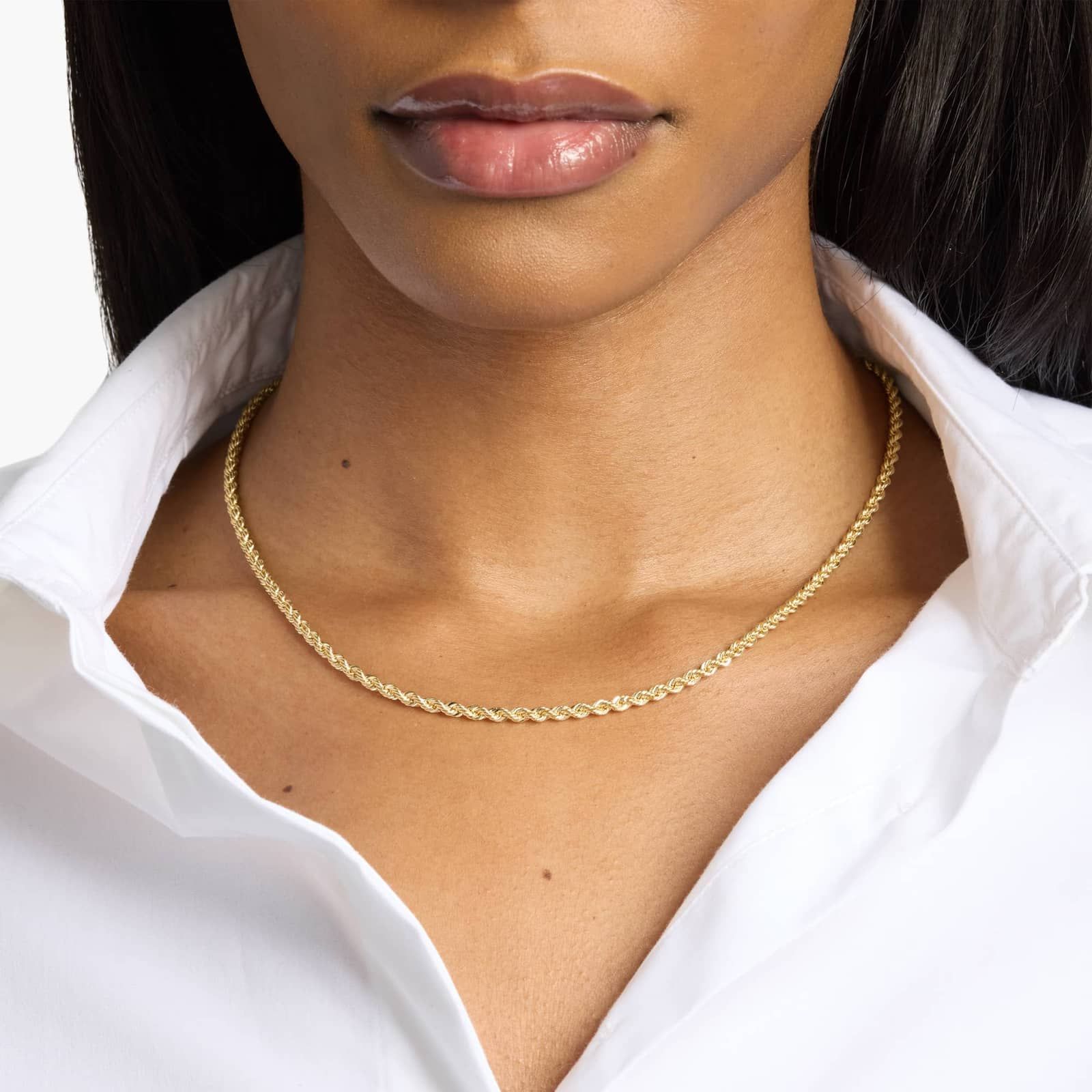 18" Rope Chain in 14k Yellow Gold (3 mm) 4