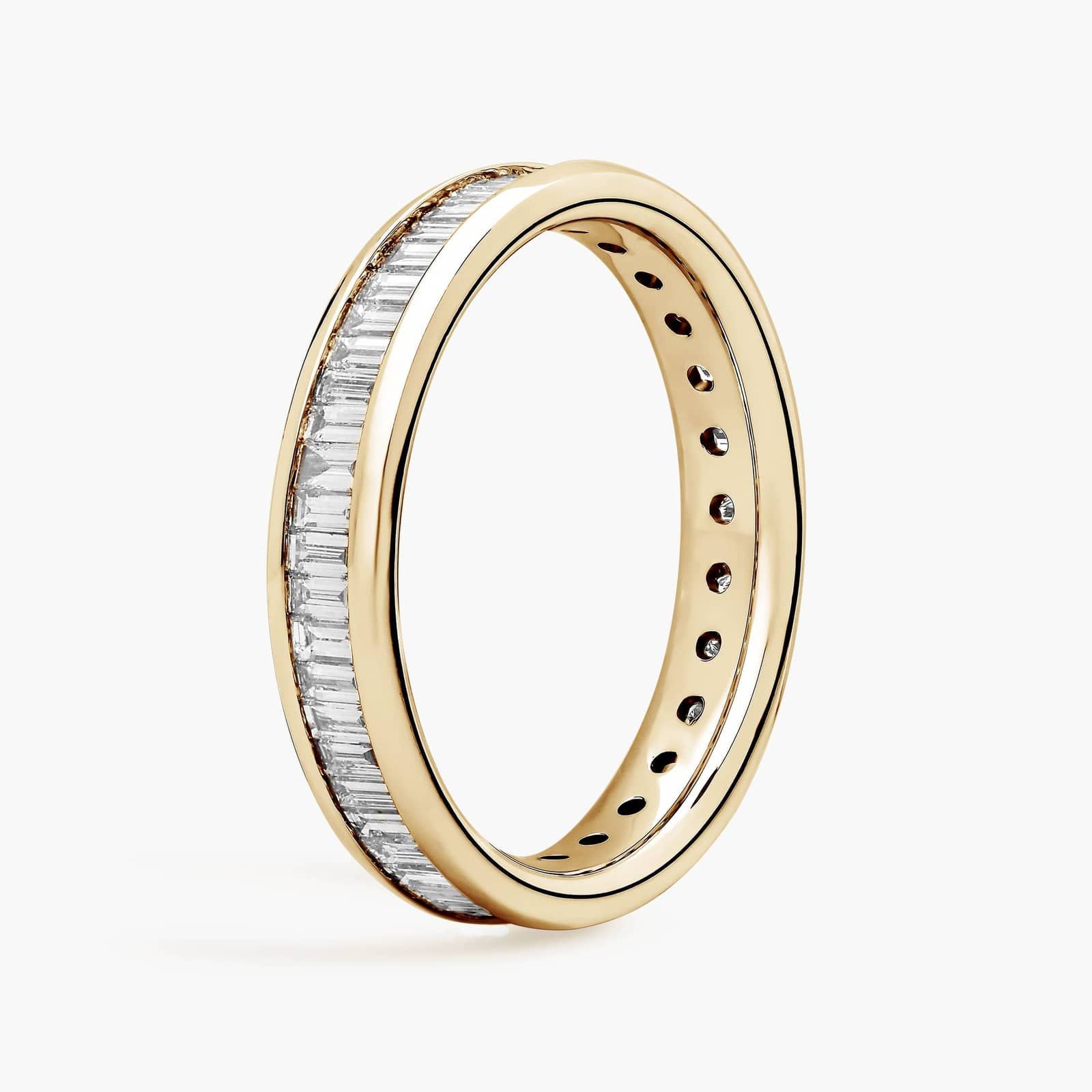 Channel Set Baguette Cut Diamond Eternity Ring in 14k Yellow Gold (1 ct. tw.) 2