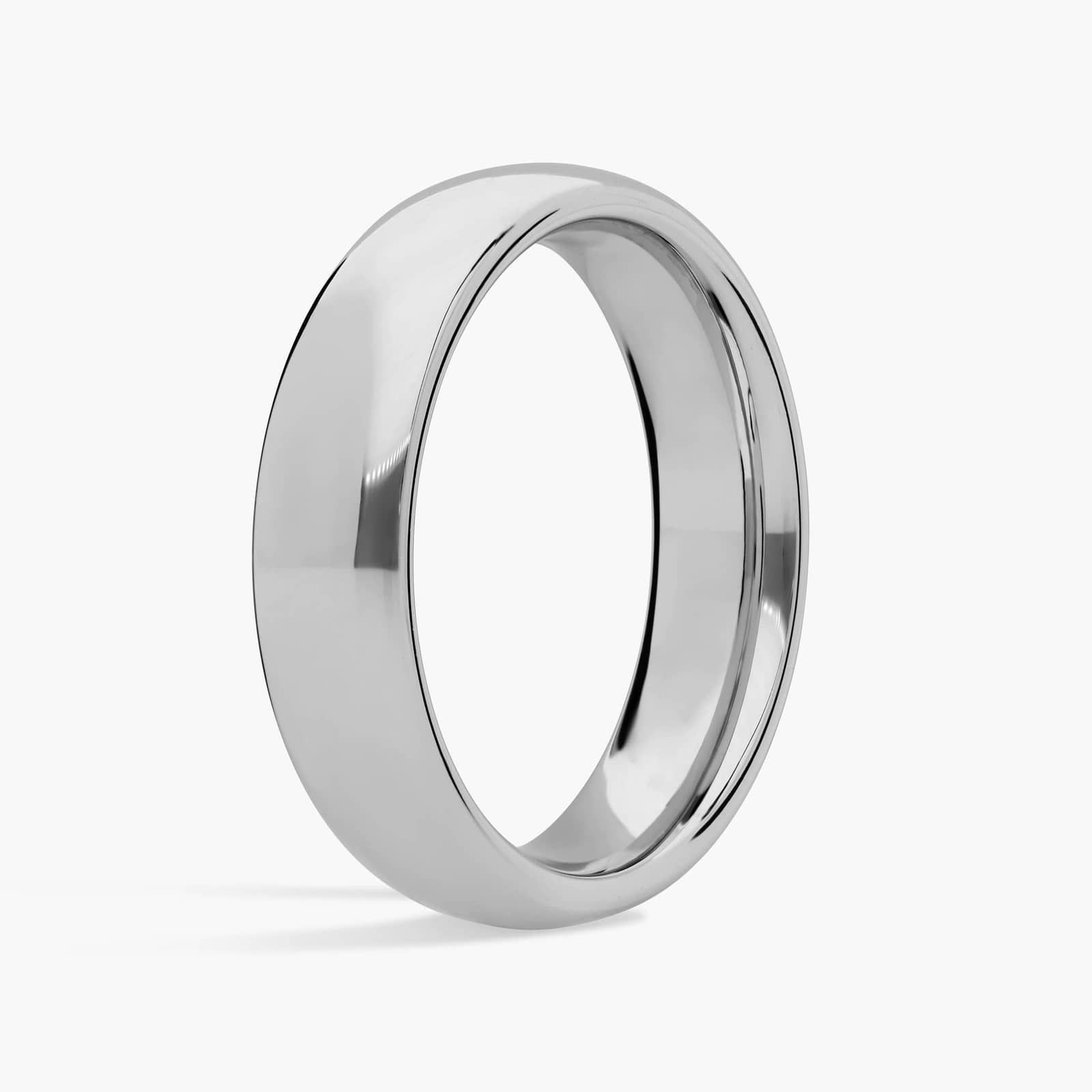 Comfort Fit Wedding Ring in White Tungsten Carbide (6mm) 2