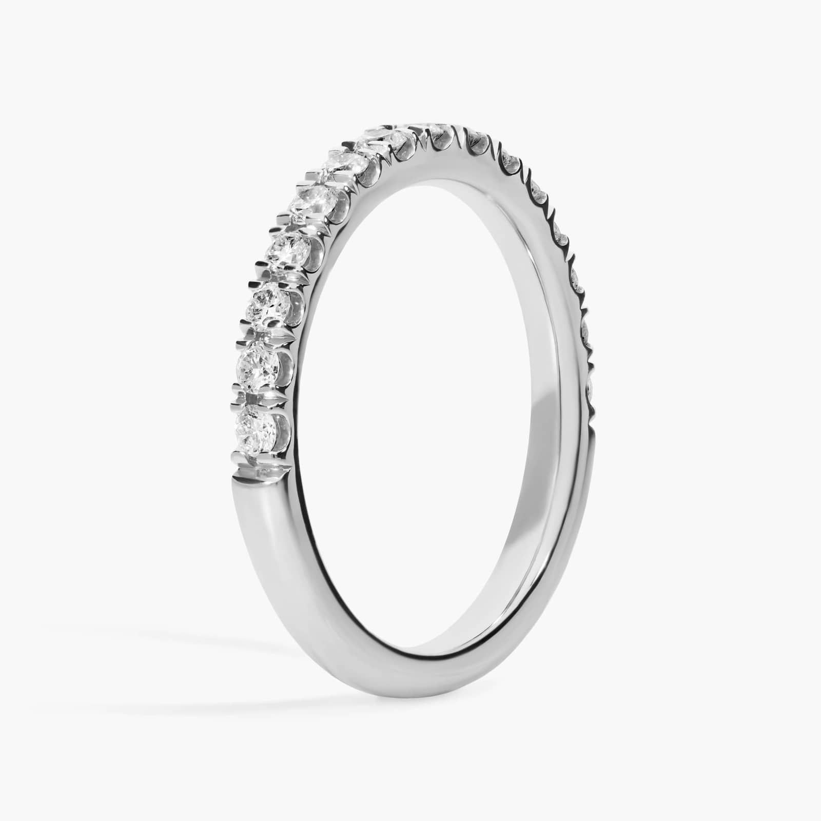 Scalloped Pavé Diamond Ring in 18k White Gold (1/2 ct. tw.) 2