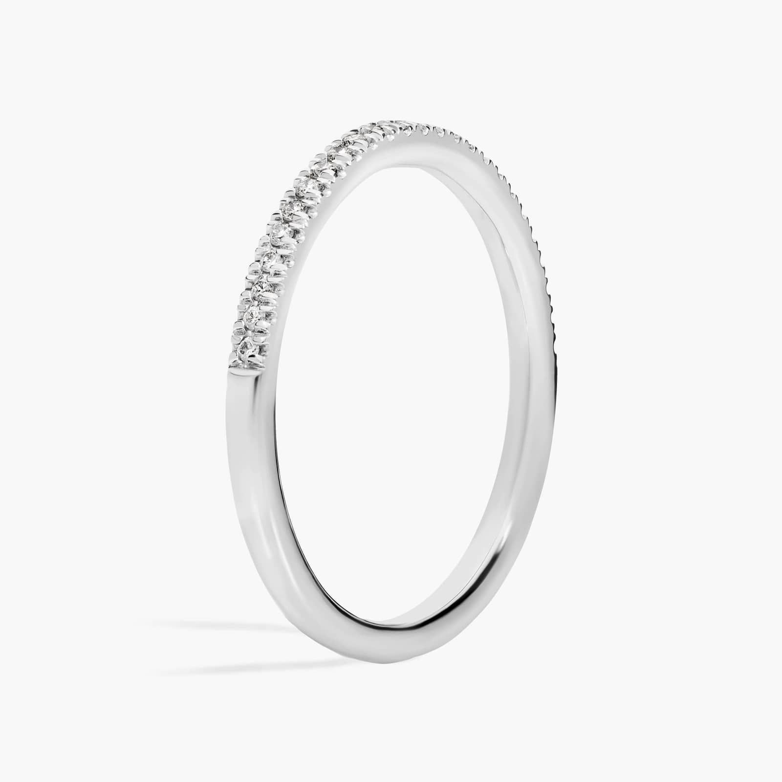 Petite Micropavé Diamond Ring in Platinum (1/10 ct. tw.) 2