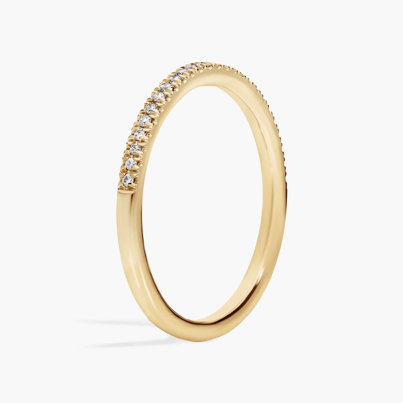 Petite Micropavé Diamond Ring in 14k Yellow Gold (1/10 ct. tw.) 2