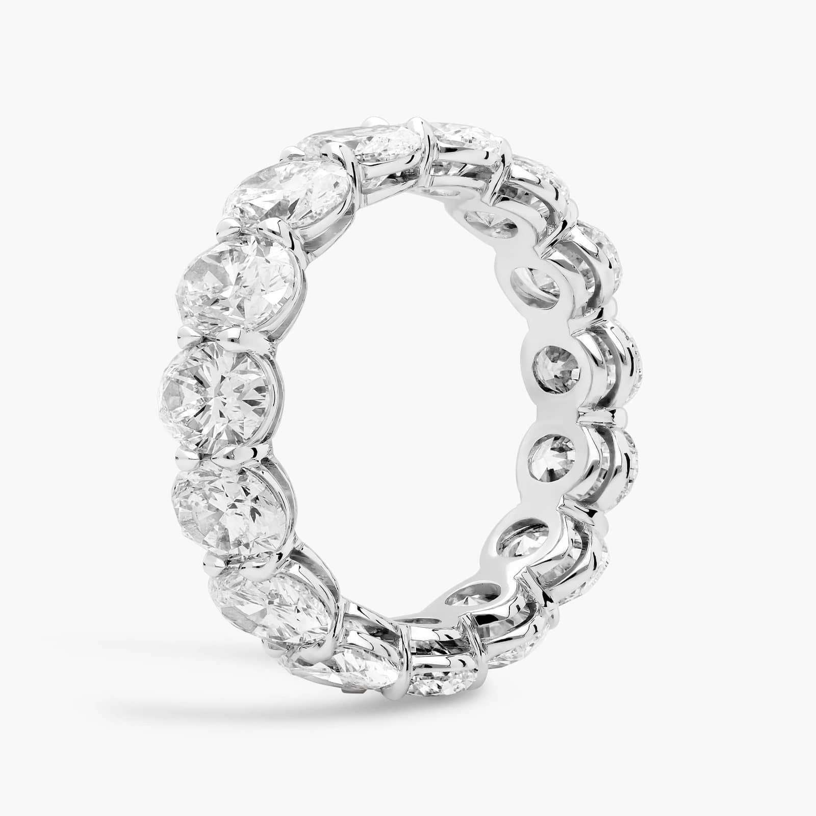 Oval Cut Lab-Grown Diamond Eternity Ring In 14K White Gold (6 Ct. tw. - F-G / VS2-SI1) 2