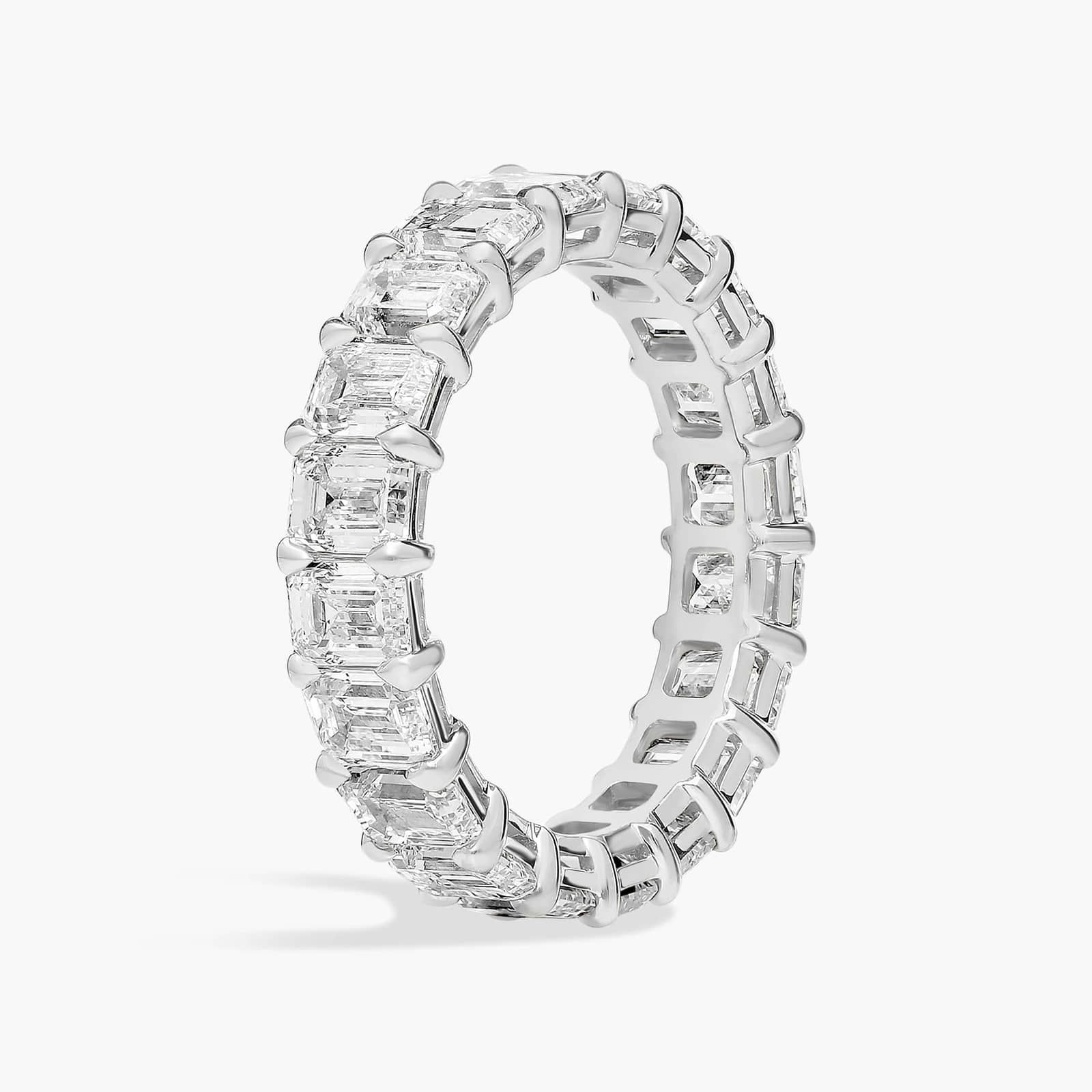 Emerald Cut Lab-Grown Diamond Eternity Ring In 14K White Gold (5 Ct. tw. - F-G / VS2-SI1) 2