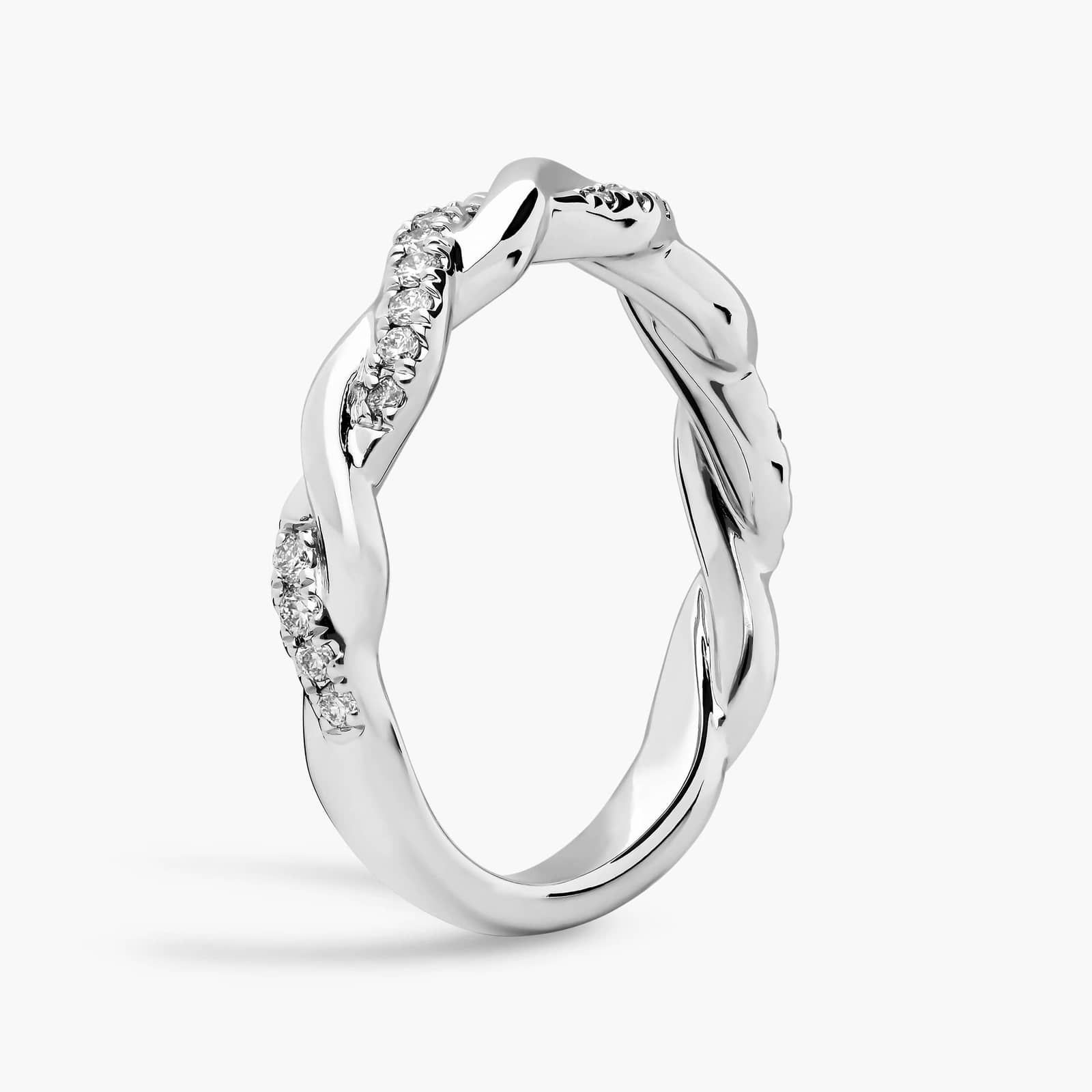 Twisting Diamond Ring in 14k White Gold (2.6 mm, 1/5 ct. tw.) By Zac Zac Posen 2