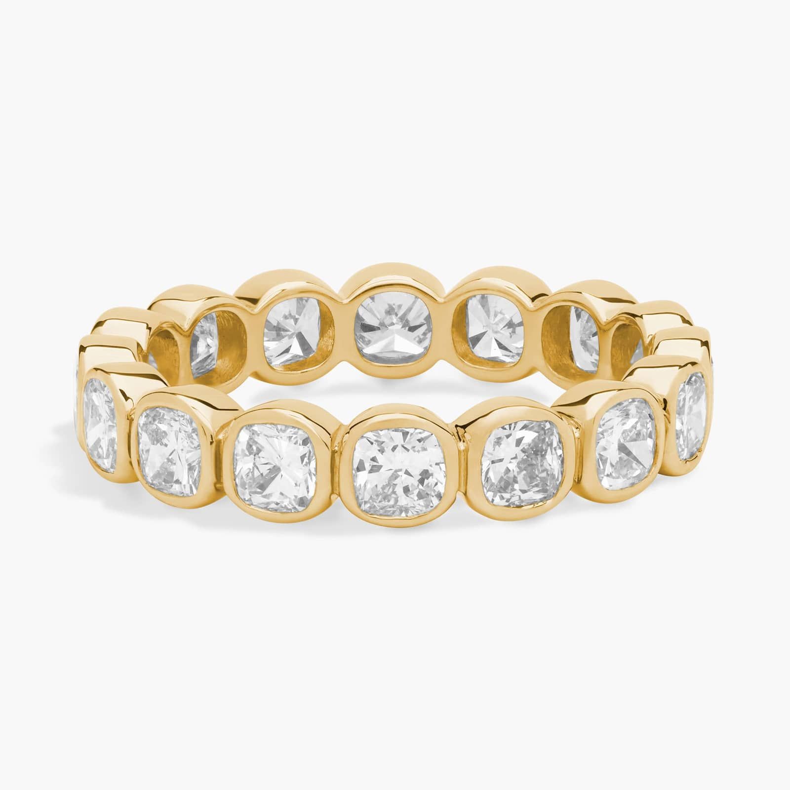 Bezel Cushion Diamond Eternity Ring in 14k Yellow Gold (2 1/4 ct. tw.)