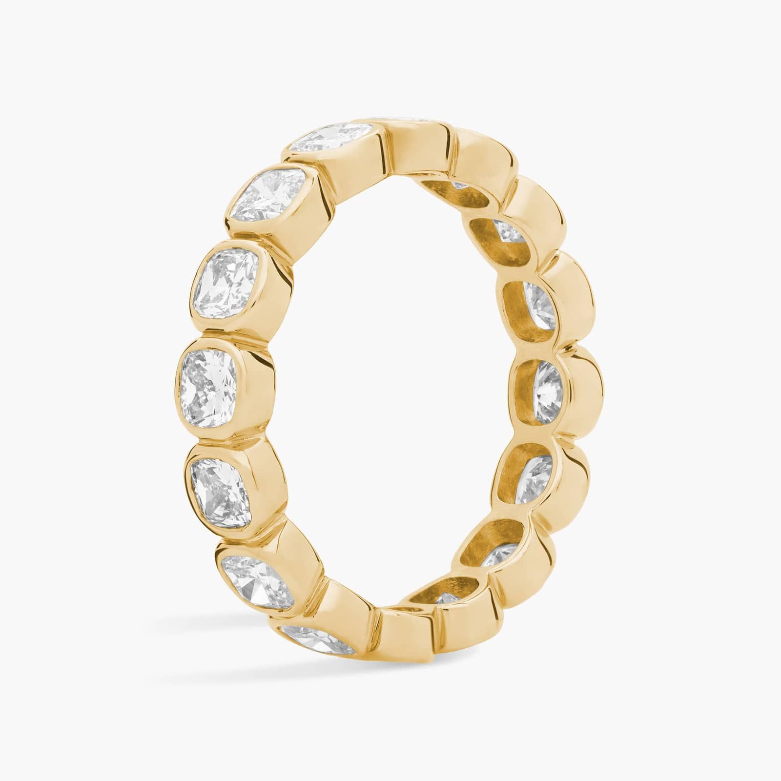 Bezel Cushion Diamond Eternity Ring in 14k Yellow Gold (2 1/4 ct. tw.) 2