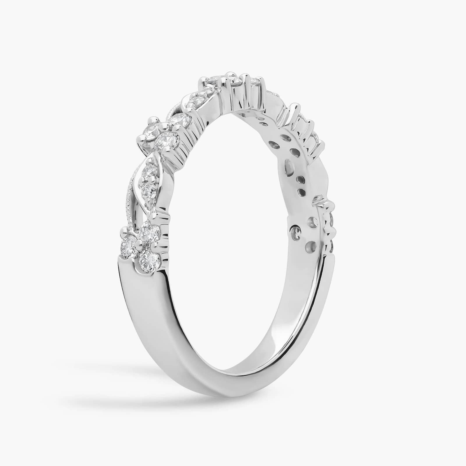 Romantic Vintage Lace Diamond Ring in 14k White Gold (1/3 ct. tw.) 2