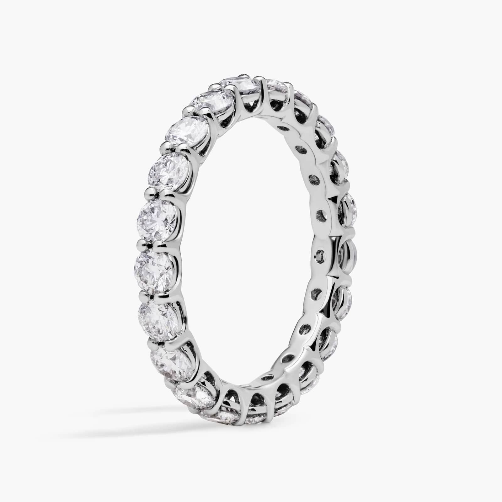 Low Dome Basket Diamond Eternity Ring In 14K White Gold (2 Ct. tw. - H-I / SI1-SI2) 2