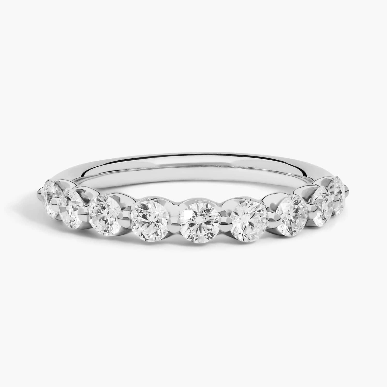 Floating Diamond Wedding Ring In 14K White Gold (1 Ct. tw. - H-I / SI1-SI2)