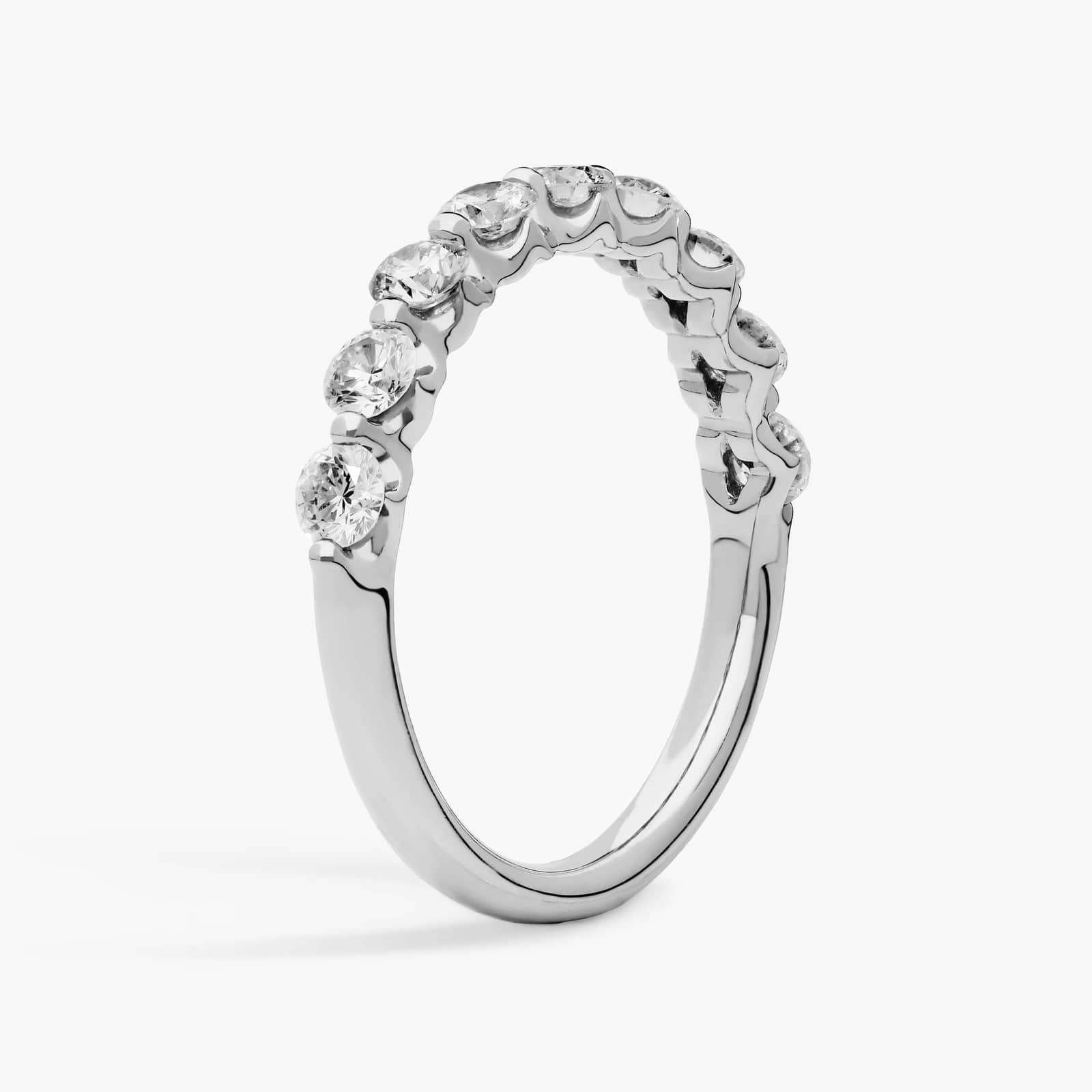 Floating Diamond Wedding Ring In 14K White Gold (1 Ct. tw. - H-I / SI1-SI2) 2