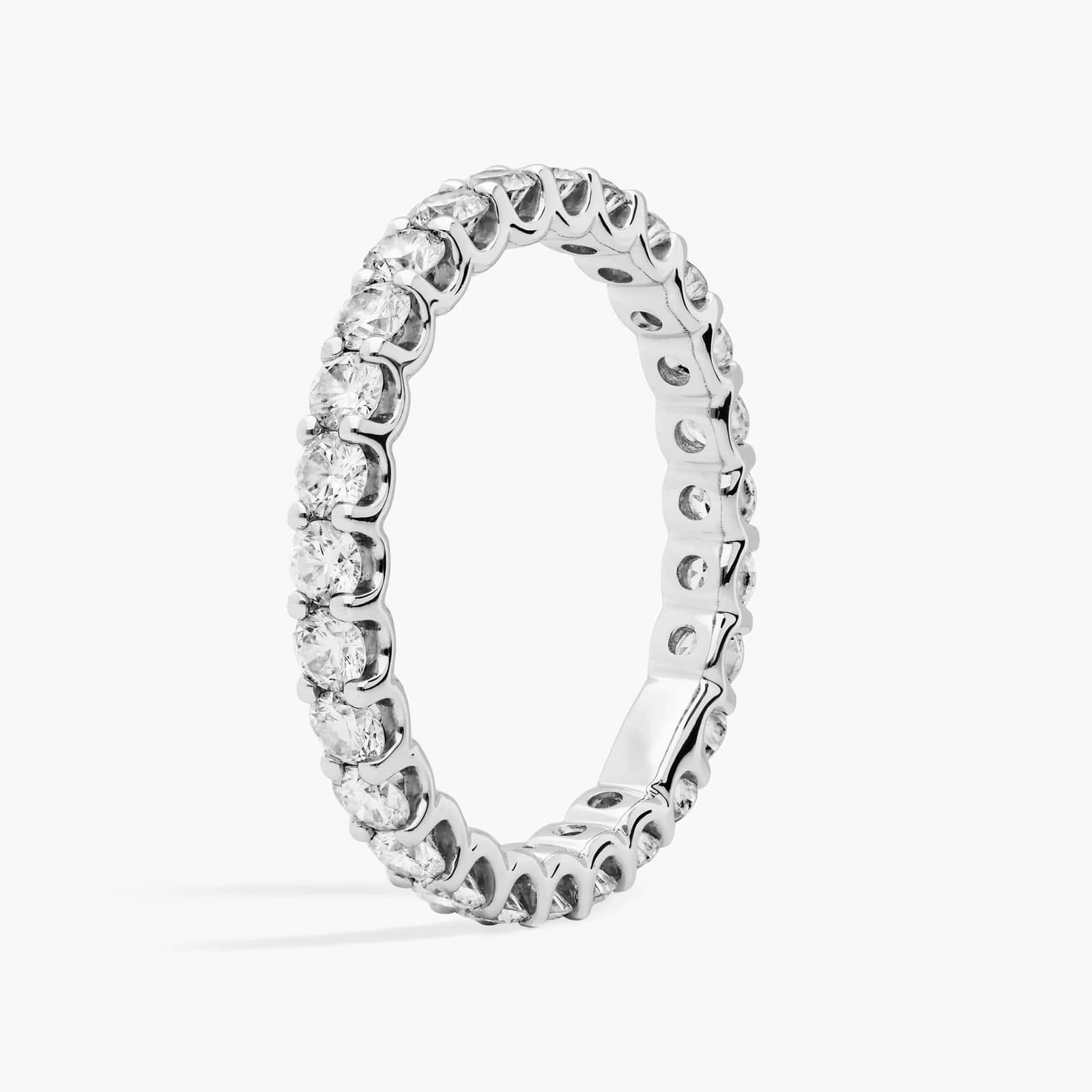 Luna Diamond Eternity Ring In 14K White Gold (1 Ct. tw. - H-I / SI1-SI2) 2