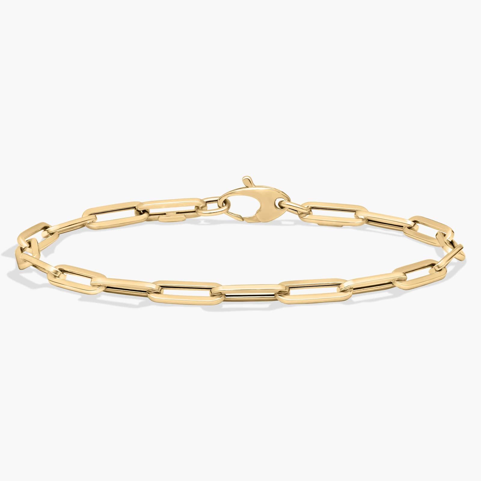 7.5" Paperclip Bracelet in 14k Italian Yellow Gold (4 mm)