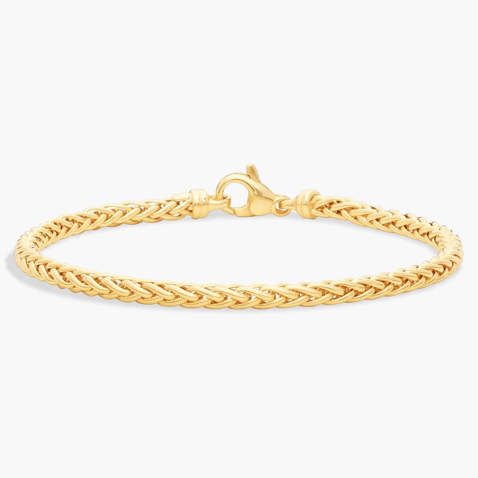 7.5" Wheat Chain Bracelet in 14k Italian Yellow Gold (3.1 mm)