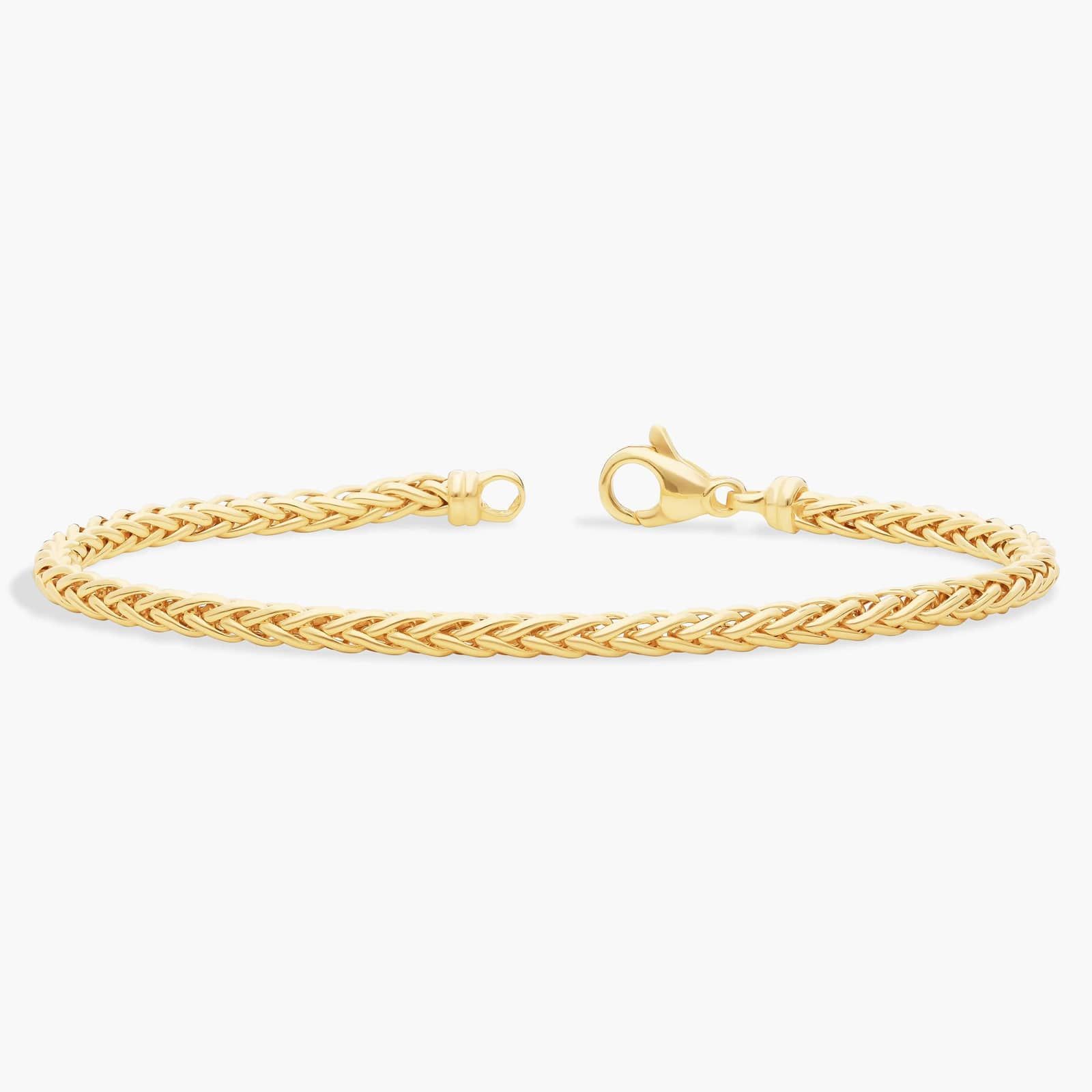 7.5" Wheat Chain Bracelet in 14k Italian Yellow Gold (3.1 mm) 2