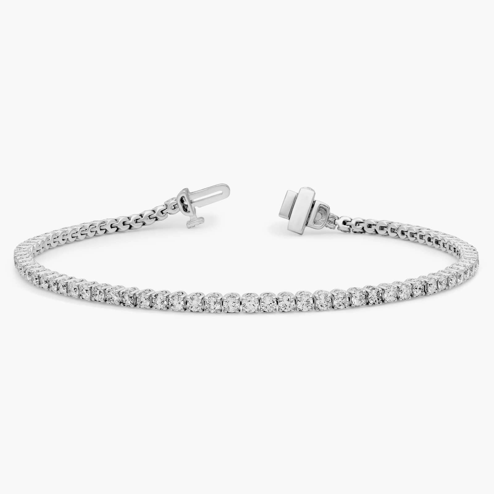 Rollover Diamond Tennis Bracelet in 14k White Gold (3 ct. tw.) 2