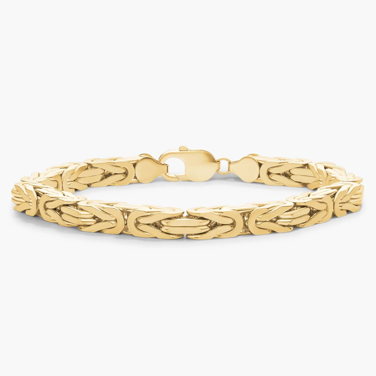 8" Byzantine Chain Bracelet in 14k Yellow Gold (6.5 mm)