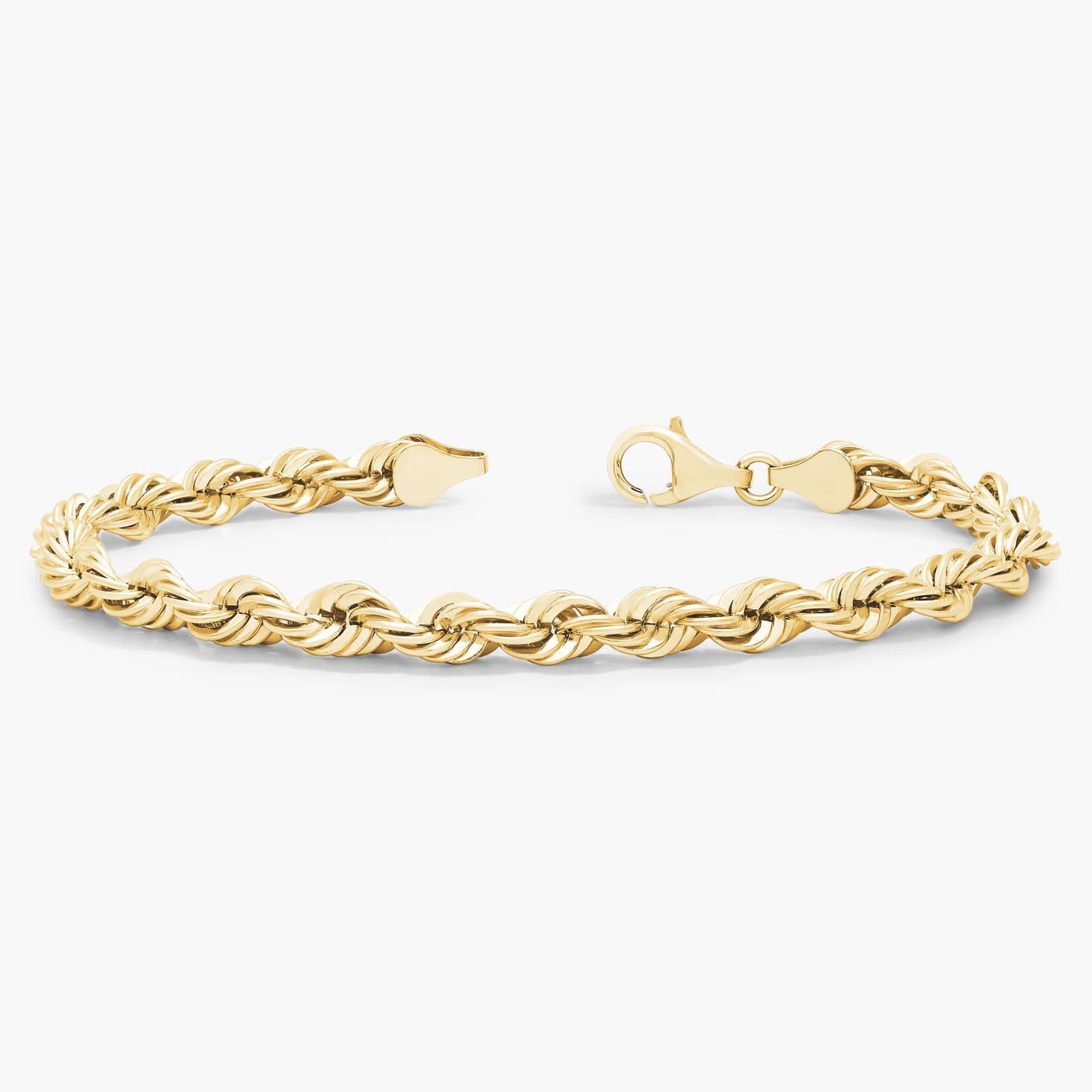 8" Rope Chain Bracelet in 14k Yellow Gold (6 mm) 2