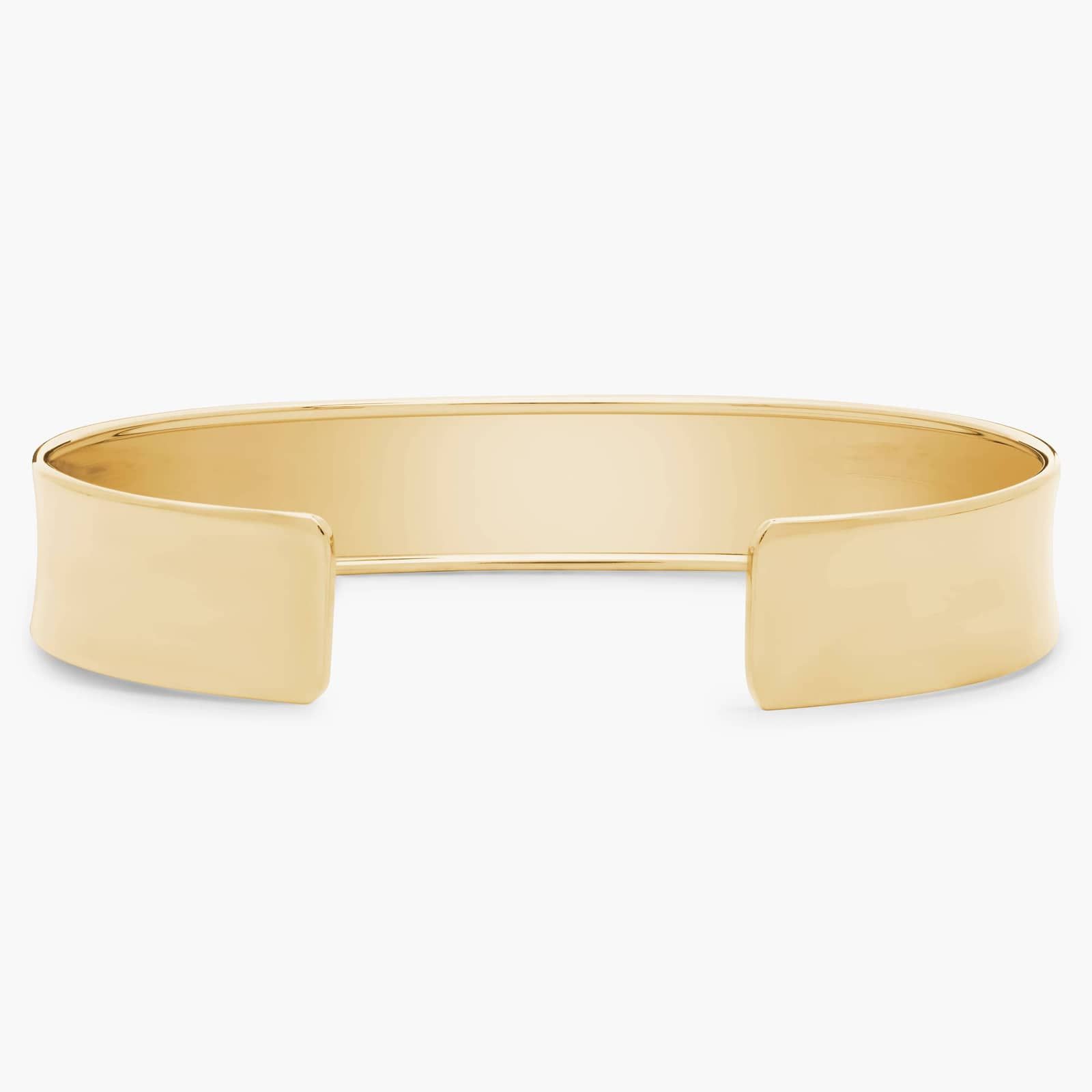 High Polished Cuff in 14k Yellow Gold 2