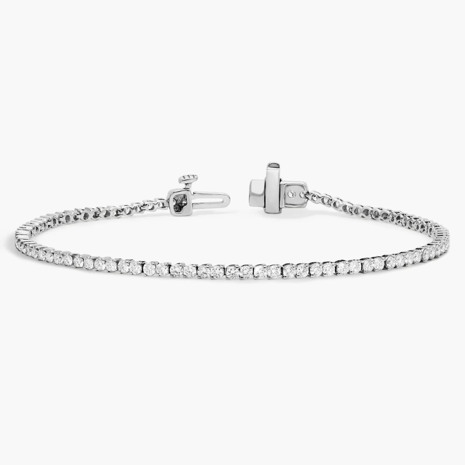 7 " Two-Prong Lab Grown Diamond Tennis Bracelet In 14K White Gold (2 Ct. tw. - F-G / VS2-SI1) 2