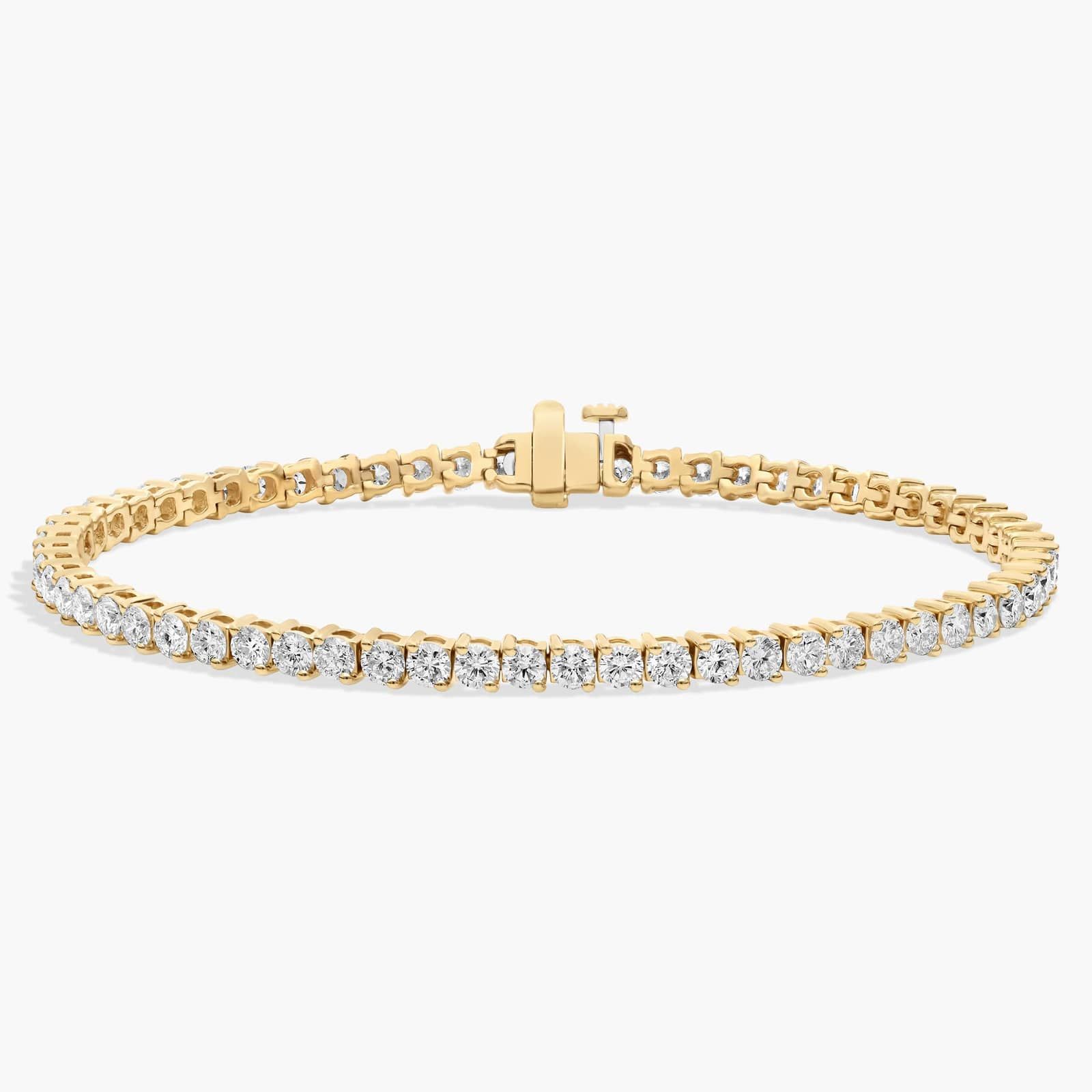 7 " Two-Prong Lab Grown Diamond Tennis Bracelet In 14K Yellow Gold (5 Ct. tw. - F-G / VS2-SI1)