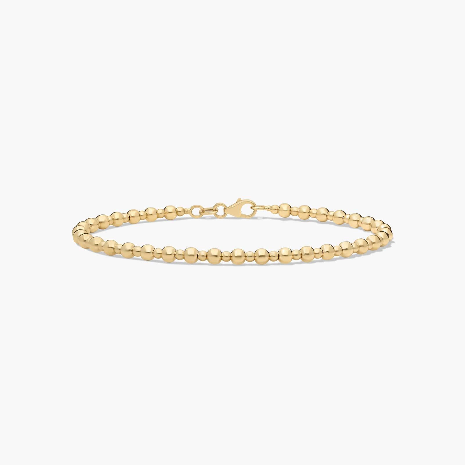 Polished Golden Hour Bead Bangle In 14K Yellow Gold By James Allen