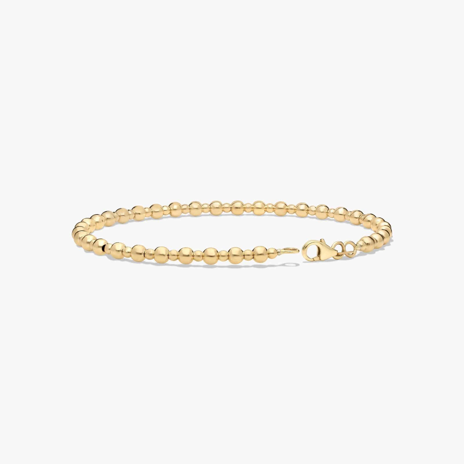 Polished Golden Hour Bead Bangle In 14K Yellow Gold By James Allen 2