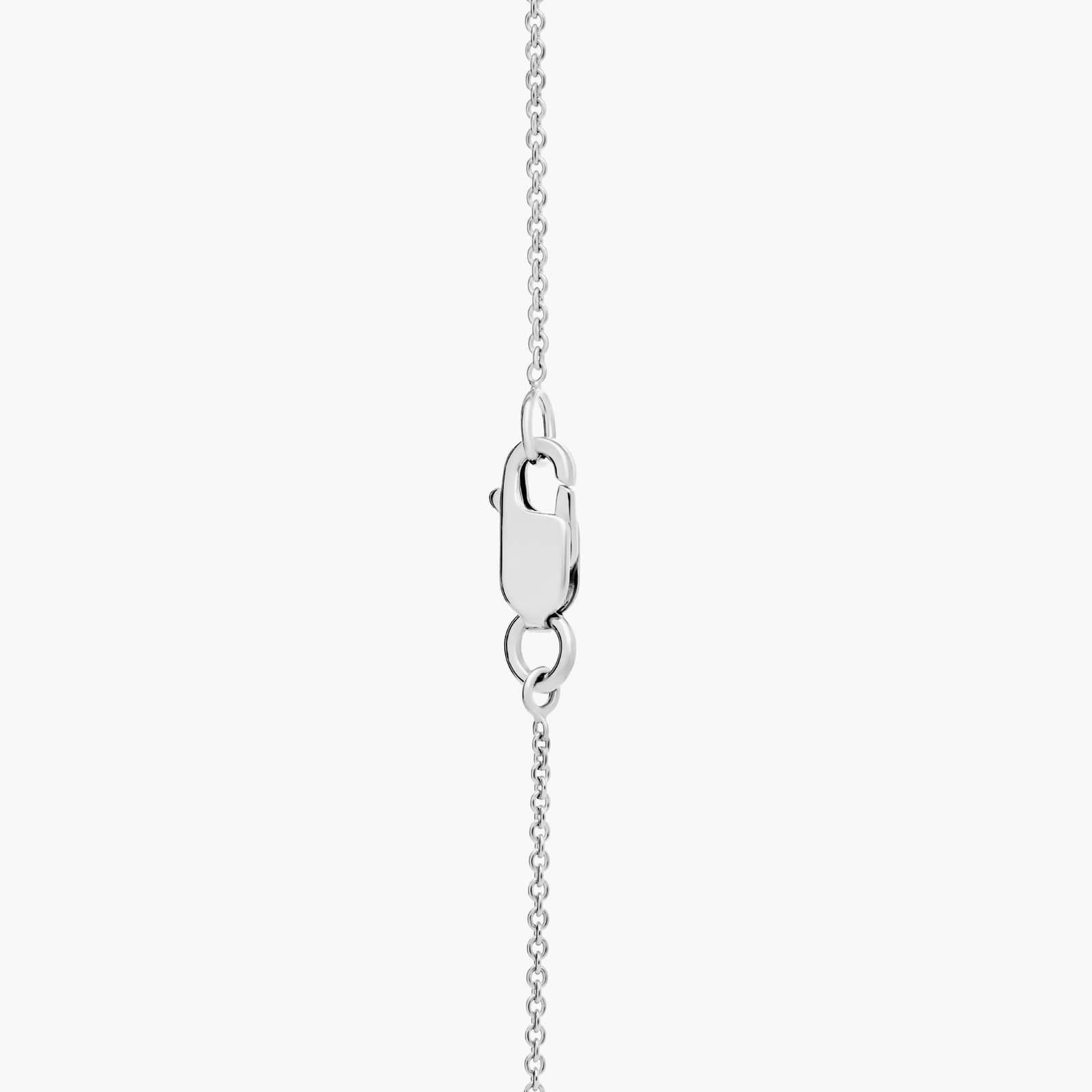Freshwater Cultured Pearl and Sapphire Pendant in 14k White Gold (8mm) 2