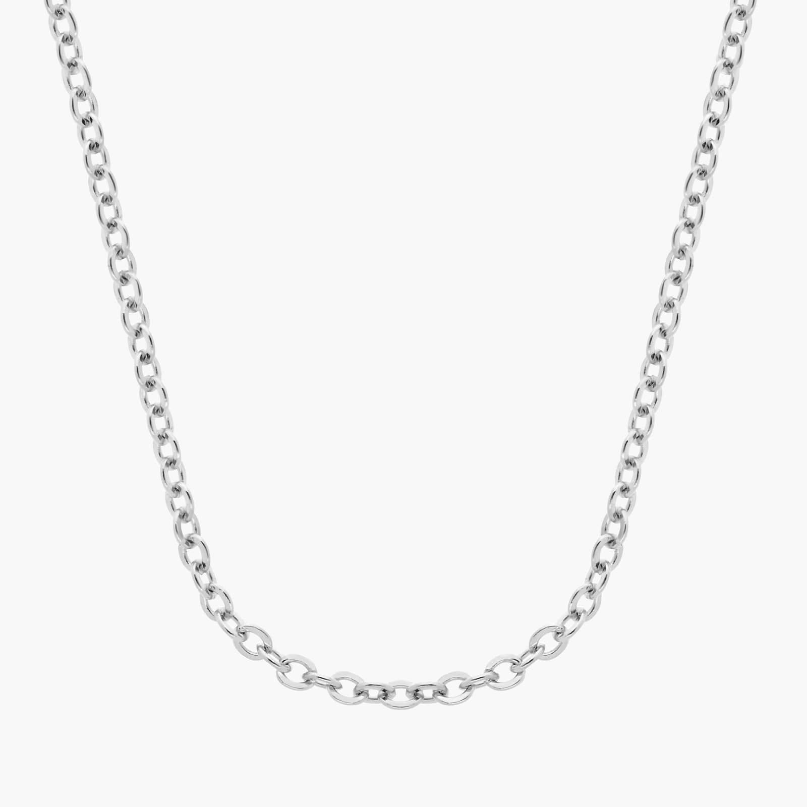 18" Cable Chain in 14k White Gold (1.15mm)